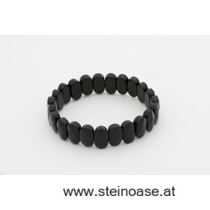 Armband Onyx breit, facettiert
